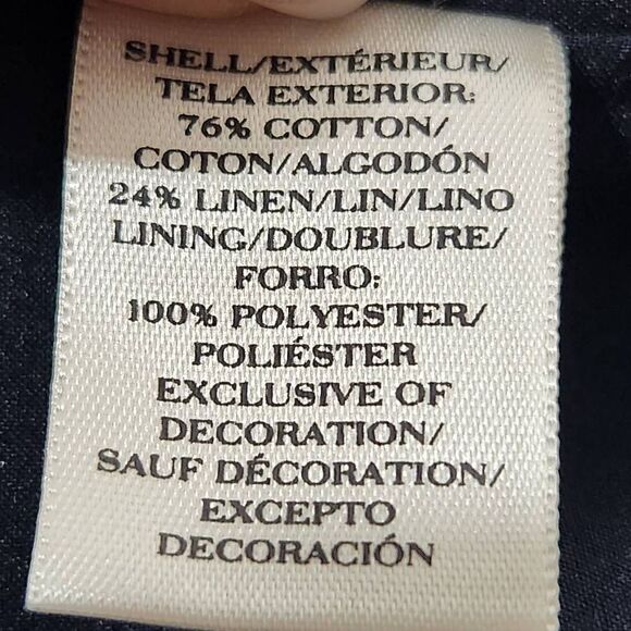 Ann Taylor linen blend sleeveless pencil dress denim blue Size 8 - Picture 8 of 8